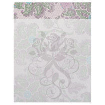 pastels spring floral damask customized letterhead