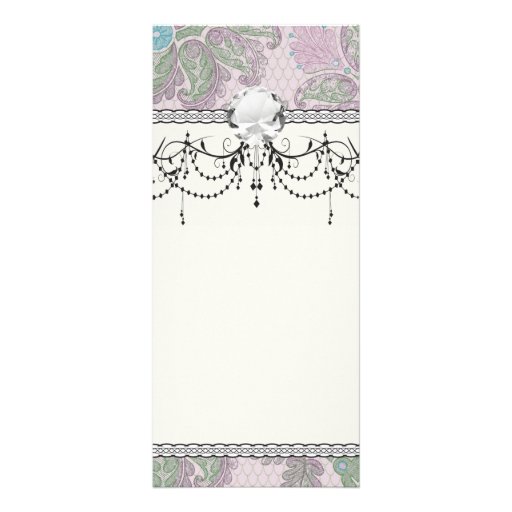 pastels spring floral damask rack card template