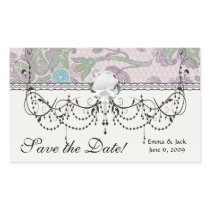pastels spring floral damask rectangular stickers