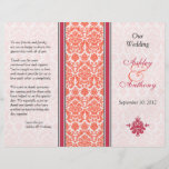 Pastèque et programme de corail de mariage damassé prospectus avec motif