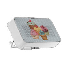 Pastries An Polkadots Doodle Mp3 Speaker