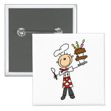 Pastry Chef Tshirts and Gifts Pin