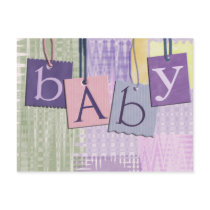 Patches baby shower postcard