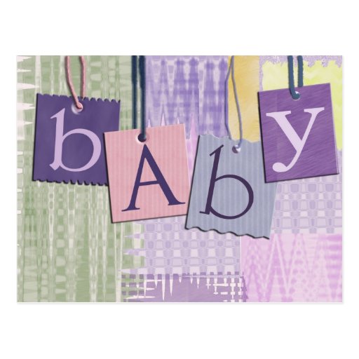 Patches baby shower postcard