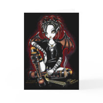 Patchouli Red and Gold Incense Fairy Card