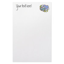 Patchwork 09 Tropical Sky Blue Stationery Paper