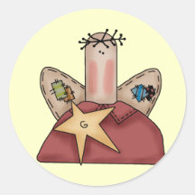 Patchwork Angel Sticker