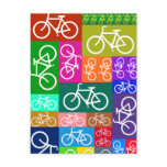 Patchwork Bicycles Art Postcards
