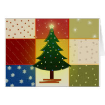Patchwork Christmas tree Card