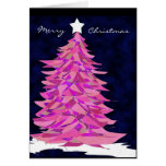 Patchwork Christmas Tree in Pink Cards