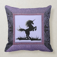 Patchwork Frame Unicorn Pillow