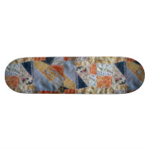 Patchwork Quilt Granny Skateboard