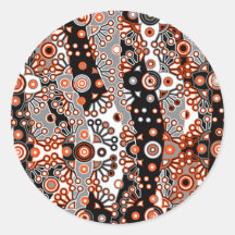 patchwork round stickers
