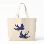 patchwork swallows white bag