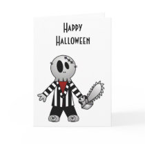 PATCHY CHAINSAW HALLOWEEN SKELETON