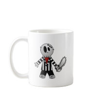 PATCHY CHAINSAW HALLOWEEN SKELETON COFFEE MUG