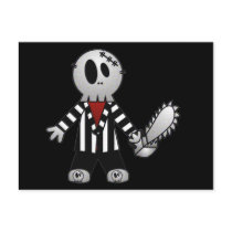 PATCHY CHAINSAW HALLOWEEN SKELETON
