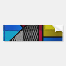 Patchy Colours Bumper Stickers