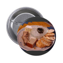 Pâté de canard de caviar de brie de thanksgiving badges