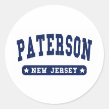 Paterson New Jersey College Style tee shirts Stickers
