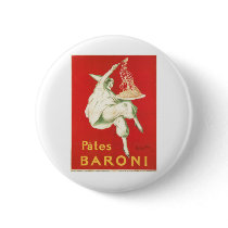 Pates Baroni Vintage Food Ad Art Pinback Button