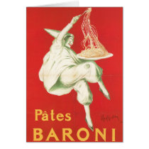 Pates Baroni Vintage Food Ad Art Card