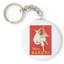 Pates Baroni Vintage Food Ad Art Key Chains