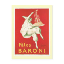 Pates Baroni Vintage Food Ad Art Post Card