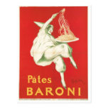 Pates Baroni Vintage Food Ad Art Postcard