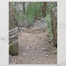Path cut through log flyer design