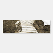 Path On Peat Moor In Sepia Colour Bumper Stickers