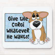 Pathetic Eyes Corgi Mousepad