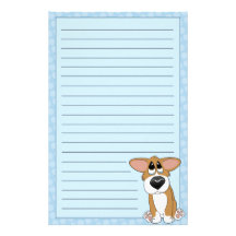 Pathetic Eyes Corgi Stationery