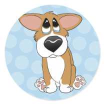 Pathetic Eyes Corgi Stickers