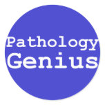 Pathology Genius Gifts Round Stickers