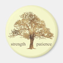 PATIENCE AND STRENGTH TREE FRIDGE MAGNET