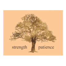 PATIENCE AND STRENGTH TREE POST CARD