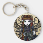 "Patience" Auburn Haired Goth Faery Keychain