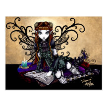 "Patience" Gothic Victorian Fairy Art Postcard