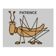 PATIENCE GRASSHOPPER POSTCARD