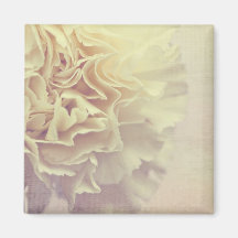 "Patience" Yellow Carnation Flower Magnet