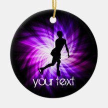 Patinage artistique pourpre décorations de noël