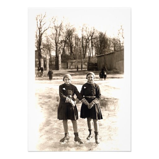 Patinage de glace de 1925 amies bristols personnalisés
