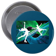 Patinage de glace stupéfié de patineurs artistique badge avec épingle