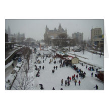 Patinage sur le canal de Rideau Cartes De Vœux