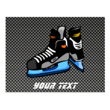 Patins d'hockey de fibre de carbone de Faux Cartes Postales