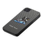 Patins d'hockey de fibre de carbone de Faux Coque iPhone 4 Case-Mate