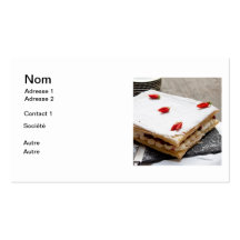 Pâtisserie à la fraise carte de visite