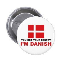 Pâtisserie danoise badge avec épingle