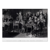 Patrick Henry addressing the Virginia Assembly Greeting Card
